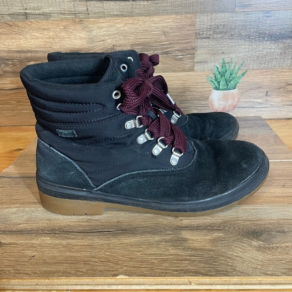 Keds women’s camp boots black suede lace up women’s 8.5 - Picture 1 of 8